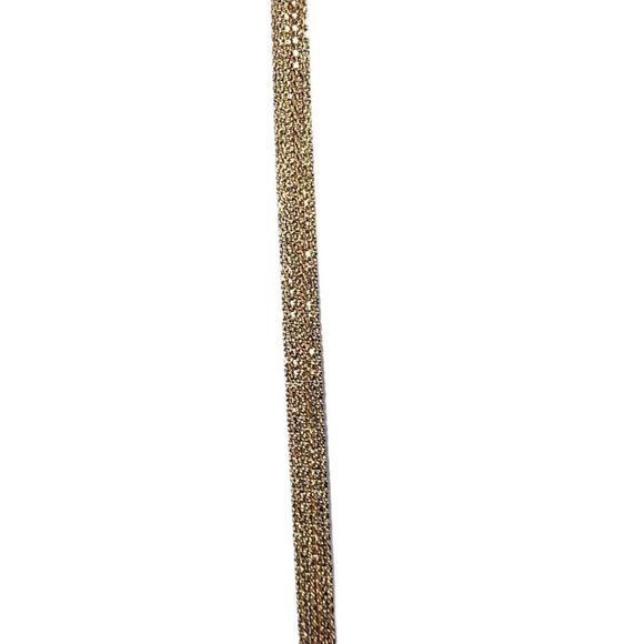 Gold braided twist with tassel necklace - Picture 2 of 8